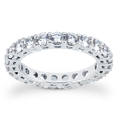 Prong Set Diamond Eternity Wedding Band Because eternity rings are meant to