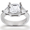 Trillion and Princesss Cut Prong Set Diamond Engagement Ring (0.50 ct. t.w.)