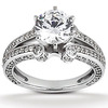 Double Band Bead Set Diamond Engagement Ring (0.87 ct.tw.)