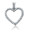 0.80 ct. Round Cut Prong Set Diamond Heart Shape Pendant