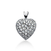 0.78 ct. Round Cut Prong Set Diamond Heart Shape Pendant