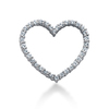 0.51 ct. Round Cut Prong Set Diamond Heart Shape Pendant