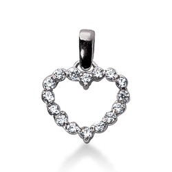 0.48ct Classic Diamond Heart Shape Pendant