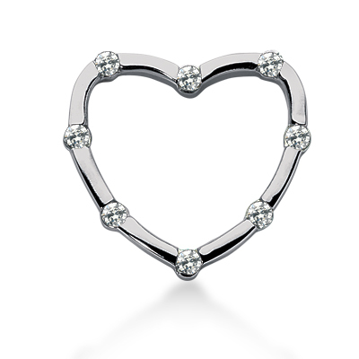 0.40ct Diamond Heart Shape Pendant