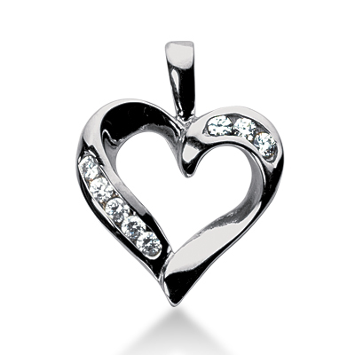 0.40ct Diamond Heart Shape Pendant