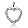 0.32 CT Diamond Heart Shape Pendant