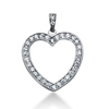 0.64 CT Diamond Heart Shape Pendant