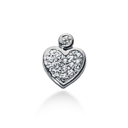 0.28 CT Diamond Heart Shape Pendant