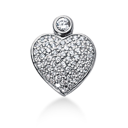 1.02 CT Diamond Heart Shape Pendant
