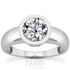 Bezel set Round Solitaire  Diamond Engagement Ring (1.50 ct.)