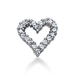 1.00 CT Diamond Heart Shape Pendant