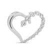 1.00 ct. Bezel Set Journey Diamond Heart Shape Pendant