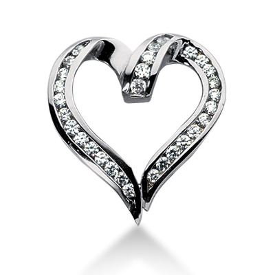 1.09ct Diamond Heart Shape Pendant