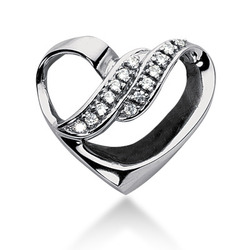 0.28ct Fashionable Diamond Heart Shape Pendant