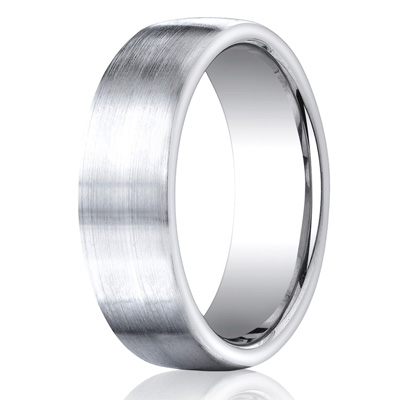 Cobaltchrome™ 7.5mm Comfort-Fit Satin-Finished Design Ring
