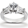 Baguette Cut Bar Set Diamond Engagement Ring (0.48 ct.tw.)
