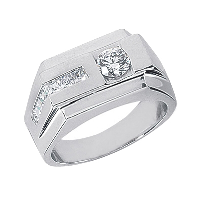 0.75 ct. Multi-Shape Channel Set Diamond Men's Ring