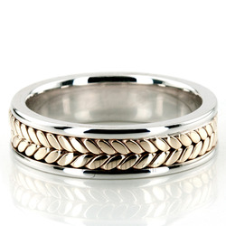 Exclusive Bright Edge Hand Woven Wedding Ring 