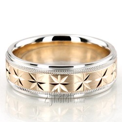 Compass Star Basic Design Wedding Ring 