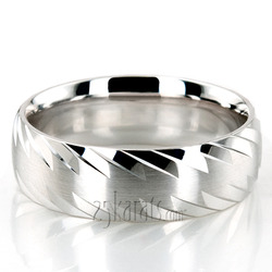 Grooved Designer Wedding Ring