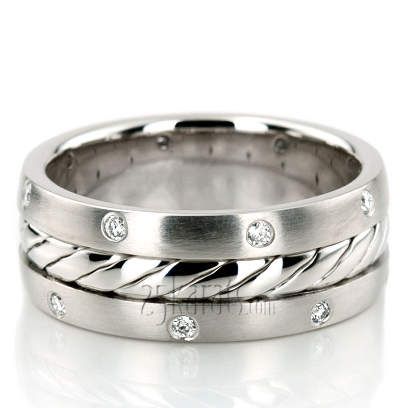 Refined Diamond Wedding Ring