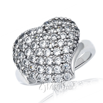 0.84 ct. Heart Shape Diamond Fancy Ring