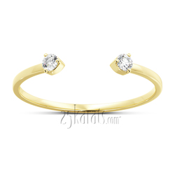 Open End Diamond Stackable Ring