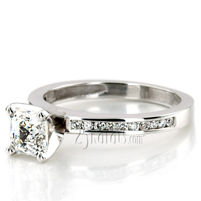 Classic Channel Set Petite Diamond Engagement Ring