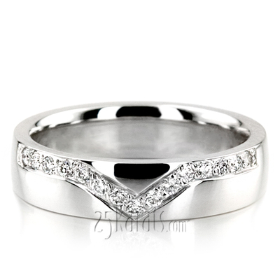 V-Set Diamond Wedding Ring Set