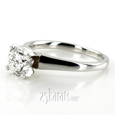 Stylish Solitaire With French Curve Cathedrals