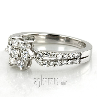 0.63 ct. Flower Design Diamond Fancy Ring