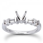 Bar Set Engagement Ring