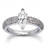 Pave Set Diamond Engagement Ring