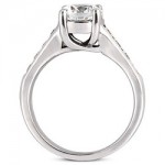 Trellis Set Diamond Engagement Ring