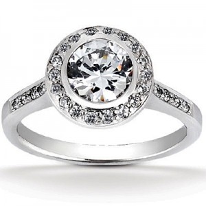 Bezel Set Diamond Engagement Ring