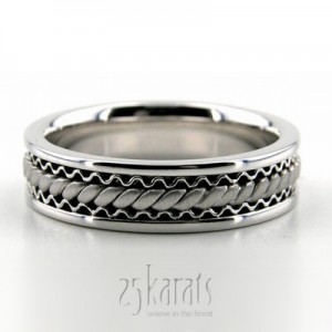 Mens wedding rings wave design