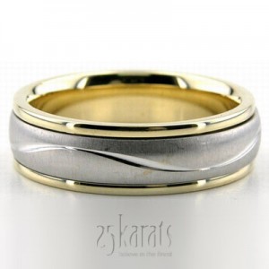 Mens wedding rings two tone gold