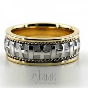 Christian design wedding rings