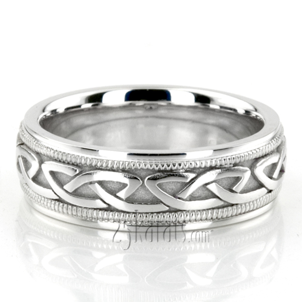 Classic Shiny Celtic Wedding Band