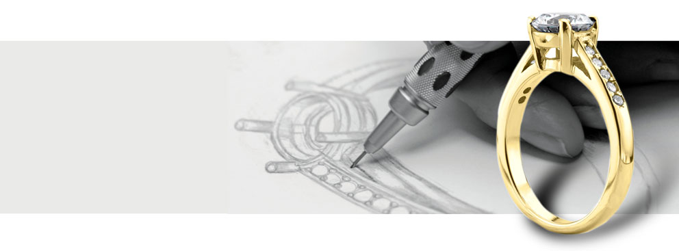 Custom designed jewelry - Create your unique wedding ring or engagement ring