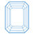 Emerald cut diamond