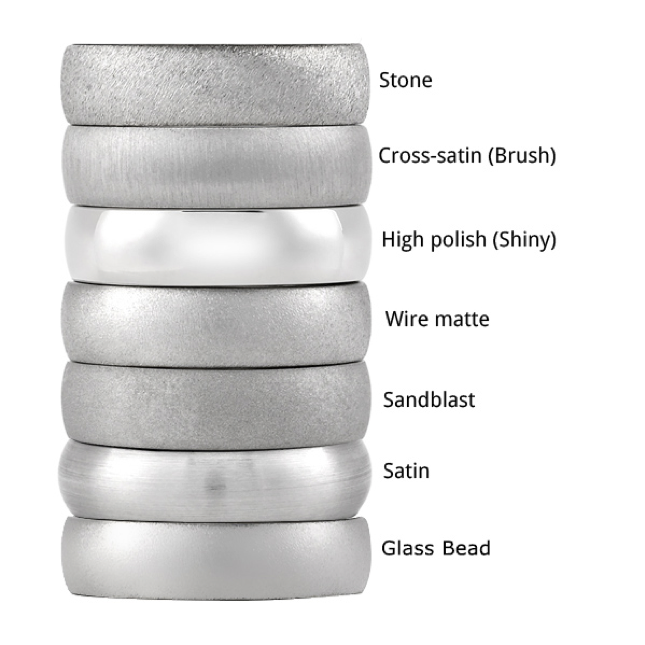 Brushed Metal Wedding Rings - Satin Finish Wedding Bands