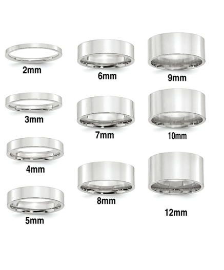 wedding ring width sizes