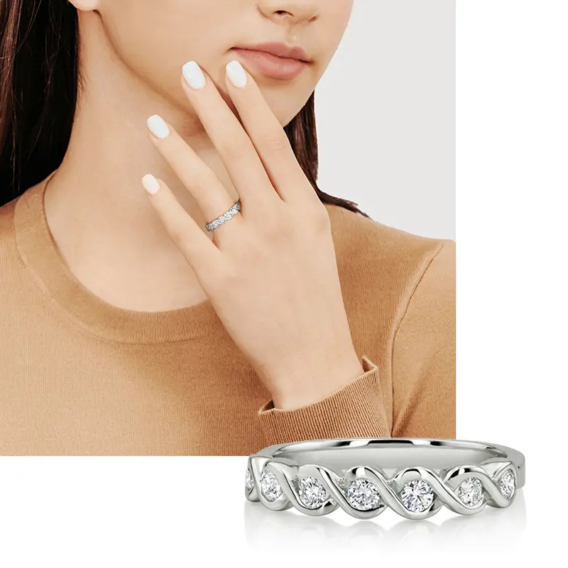 Women's diamond anniversary rings - Elegant eternity and celebration bands