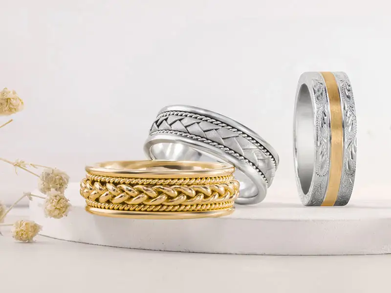 Handmade wedding rings - Unique artisan crafted wedding bands