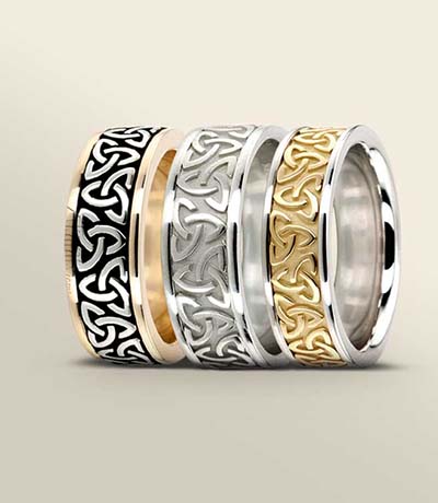 Celtic wedding bands - Traditional Irish knot and Celtic design rings