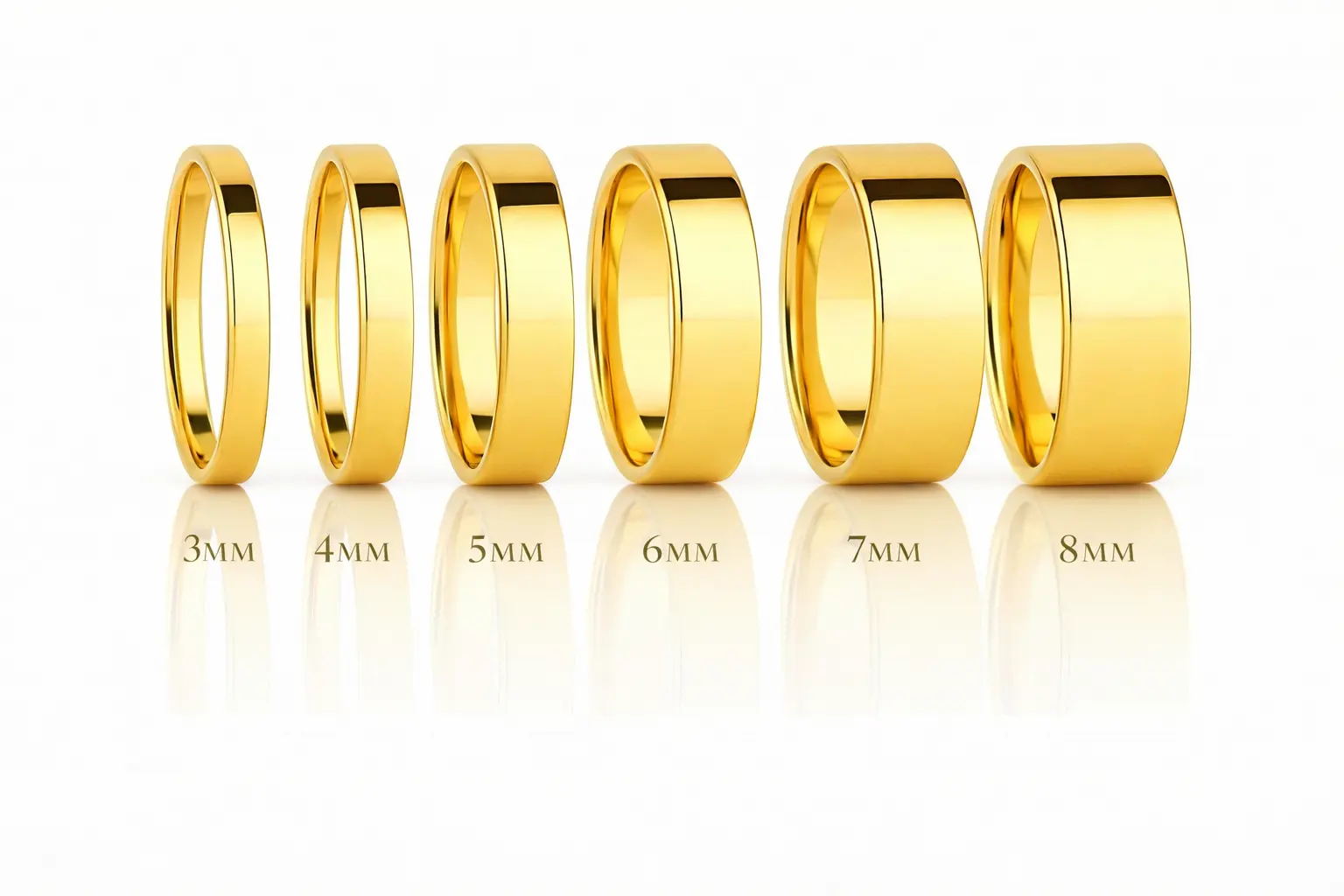 Ring Width Options from 3mm to 8mm