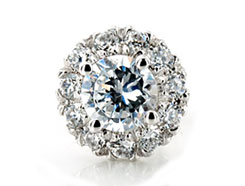 Halo Style Diamond Stud Earrings