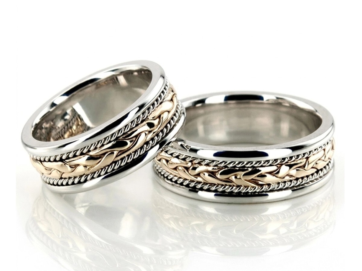 Braided & Rope His & Hers Wedding Bands
