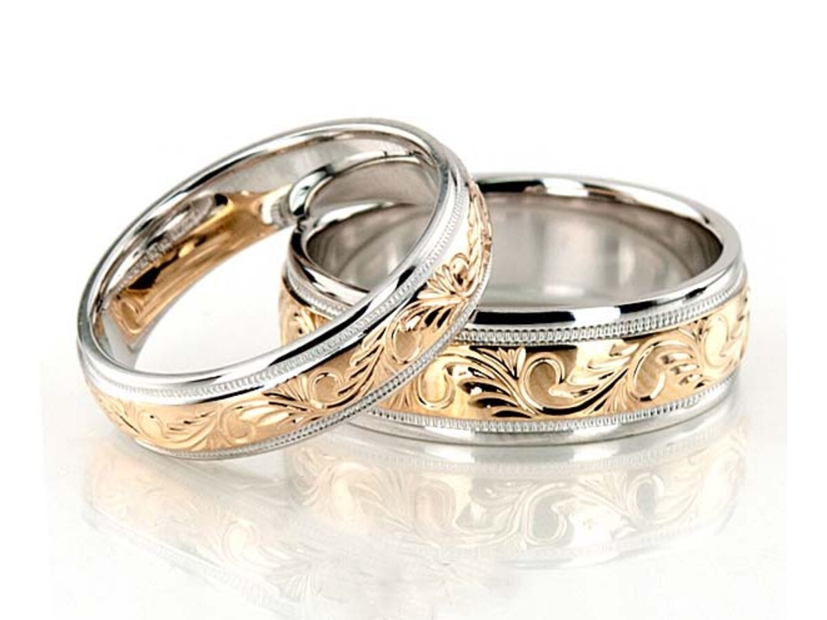 Hand Engraved His & Hers Wedding Bands